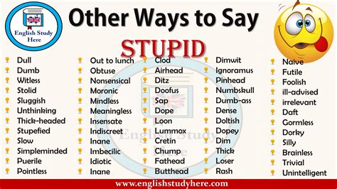 dumb other words|nicer way to say dumb.